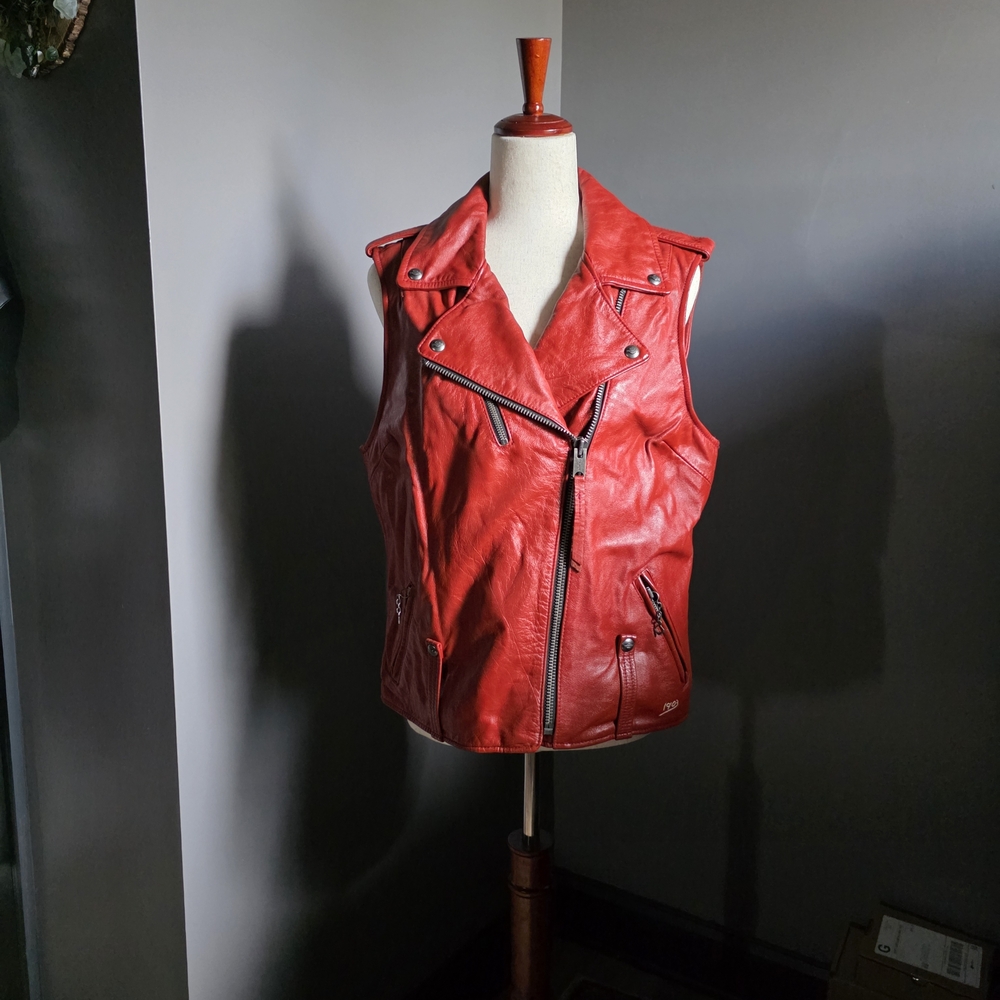 NWOT Women's Harley-Davidson Red Leather Jacket Size M